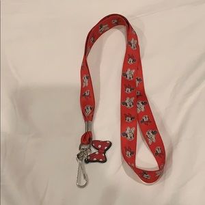 FREE red minnie mouse lanyard